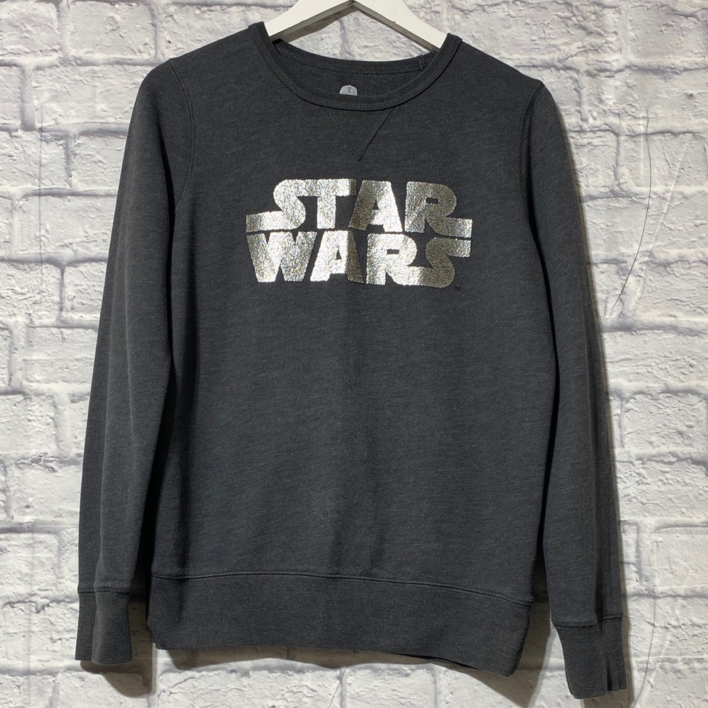 Star Wars Metallic Logo Charcoal Sweatshirt